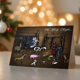 Cartão De Festividades Nativity Scene Christmas Card