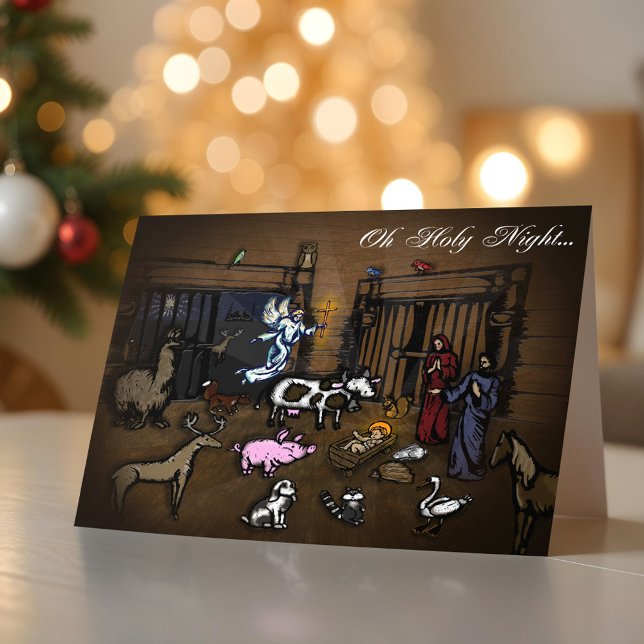 Cartão De Festividades Nativity Scene Christmas Card (Nativity Scene Christmas Card)