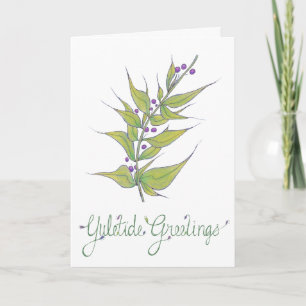 Cartão De Festividades Natural Christmas- Yuletide Greetings