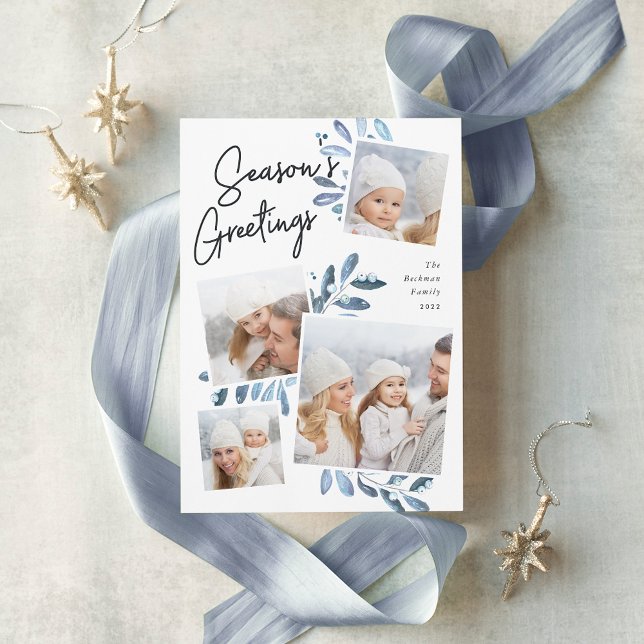 Cartão De Festividades Naturalmente Joyful | Colagem de Fotos de Natal (Criador carregado)