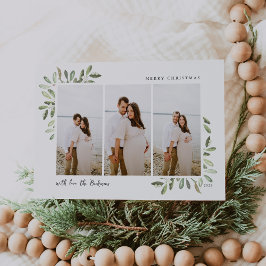 Cartão De Festividades Naturalmente Joyful | Elegante Watercolor 3 Foto