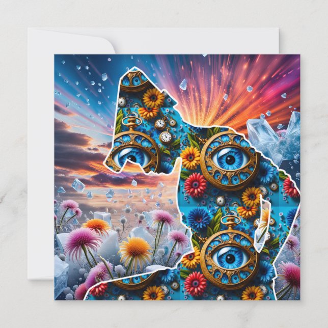 Cartão De Festividades Natureza com Tempo (Frente)