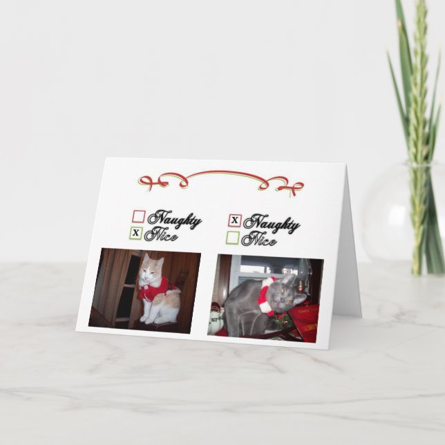 Cartão De Festividades Naughty and Nice (Frente)