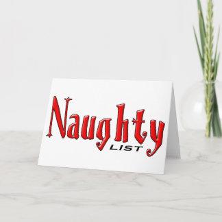 Cartão De Festividades Naughty List