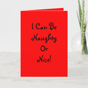 Cartão De Festividades Naughty or Nice - Greeting Card Vertical 