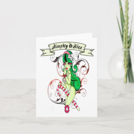 Cartão De Festividades Naughty Or Nice - Note Card