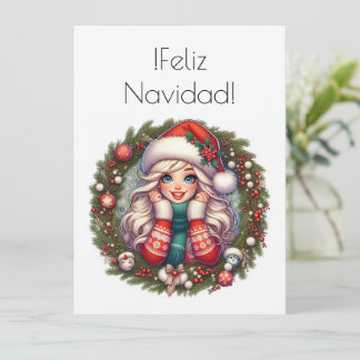 Cartão De Festividades Navidad Feliz