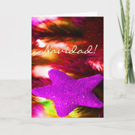 Cartão De Festividades Navidad Purple Star III