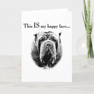Cartão De Festividades Neapolitan Mastiff Face Feliz