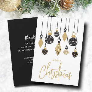 Cartão De Festividades Negócios de Enfeites de Natal para Árvore Chic