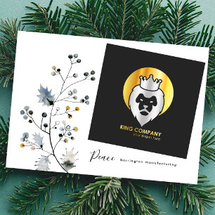 Cartão De Festividades Negrito Corporativo Orgânico de Natal Moderno e M