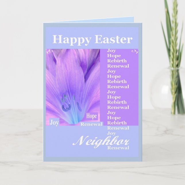 Cartão De Festividades NEIGHBOR - Happy Easter with Lily (Frente)
