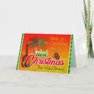 Cartão De Festividades Nenhum Natal como o Natal de um Trini (Seu Nome)