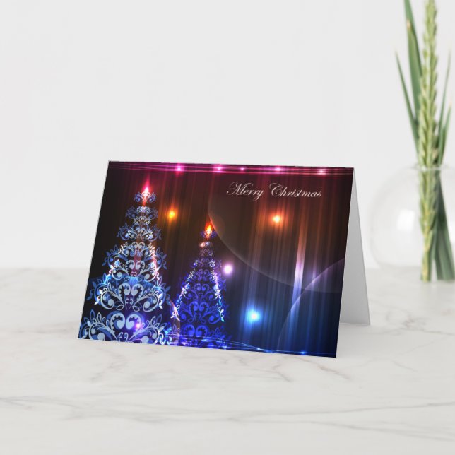 Cartão De Festividades Neon Christmas Card #1 (Frente)
