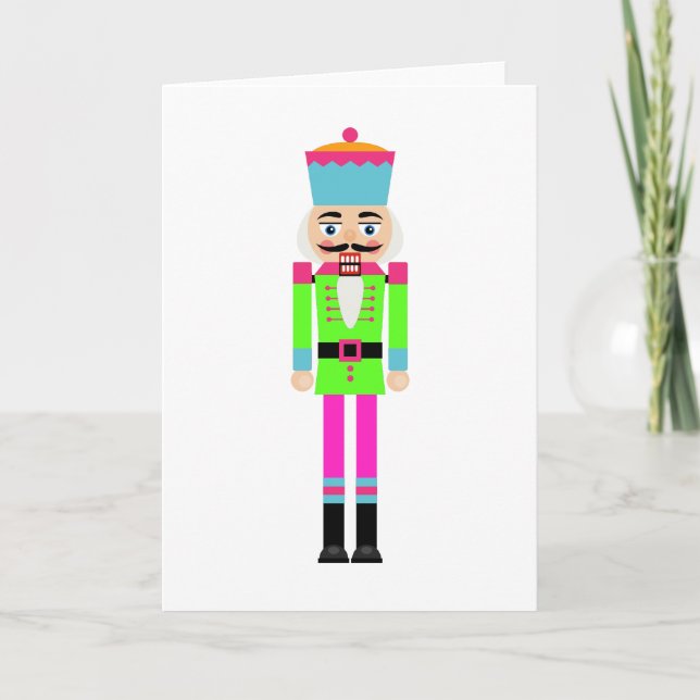 CARTÃO DE FESTIVIDADES NEON NUTCRACKER CHRISTMAS GREETING CARD (Frente)