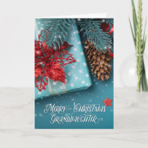 Neta Feliz Natal Azul e Vermelho