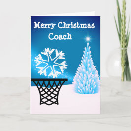 Cartão De Festividades Netball Coach Christmas Greeting