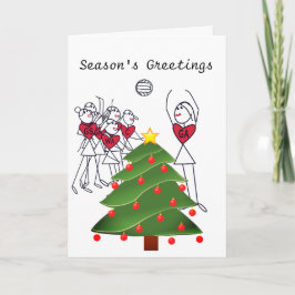 Cartão De Festividades Netball Player Positions Theme Christmas
