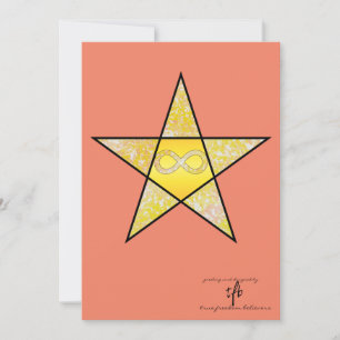 Cartão De Festividades Neurodiversos Parol Cava Rosa