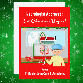 Cartão De Festividades Neurologista Aprovado: Papai Noel Começa no MRI