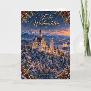 Cartão De Festividades Neuschwanstein Feliz Natal