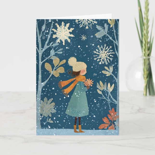 Cartão De Festividades Neve (Frente)