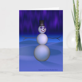 Cartão De Festividades Neve à Noite