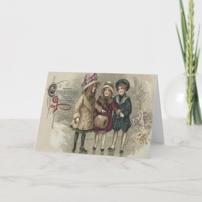 Cartão De Festividades Neve Congelada De Neve Gelada (Frente)