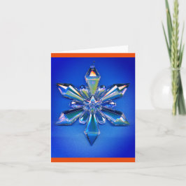 Cartão De Festividades Neve Floco de Neve Feriado de Natal Azul