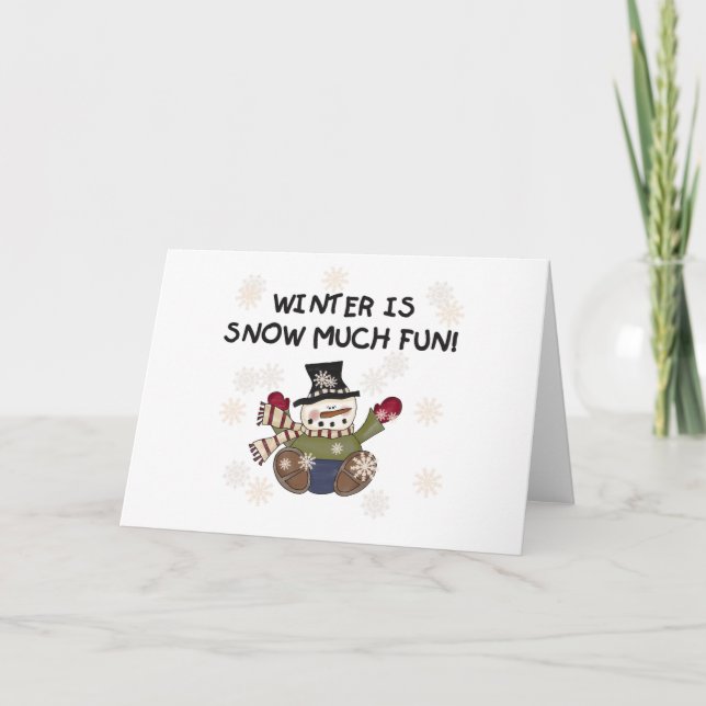 Cartão De Festividades Neve Muito Divertida (Frente)