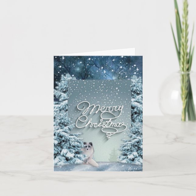 Cartão De Festividades Neve Natal (Frente)