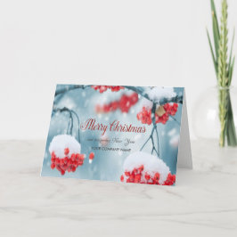 Cartão De Festividades Neve,Ramais de Árvore,Saudação da Companhia Holly 