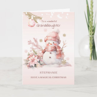 Cartão De Festividades Neve Rosa De Natal