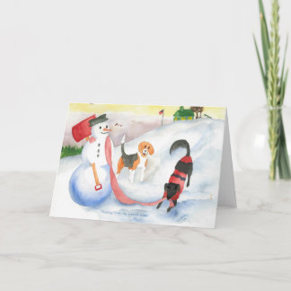 Cartão De Festividades New Dog Old Dog Greeting Card