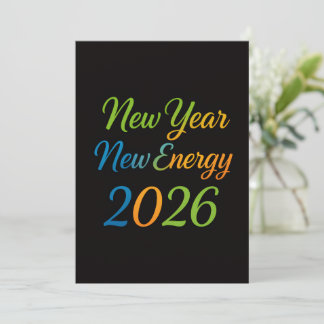 Cartão De Festividades New Energy Fresh Start 2026 Colorful Motivation