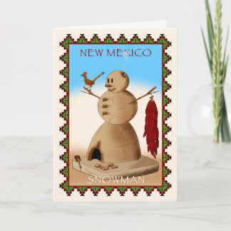 Cartão De Festividades New Mexico Snowman