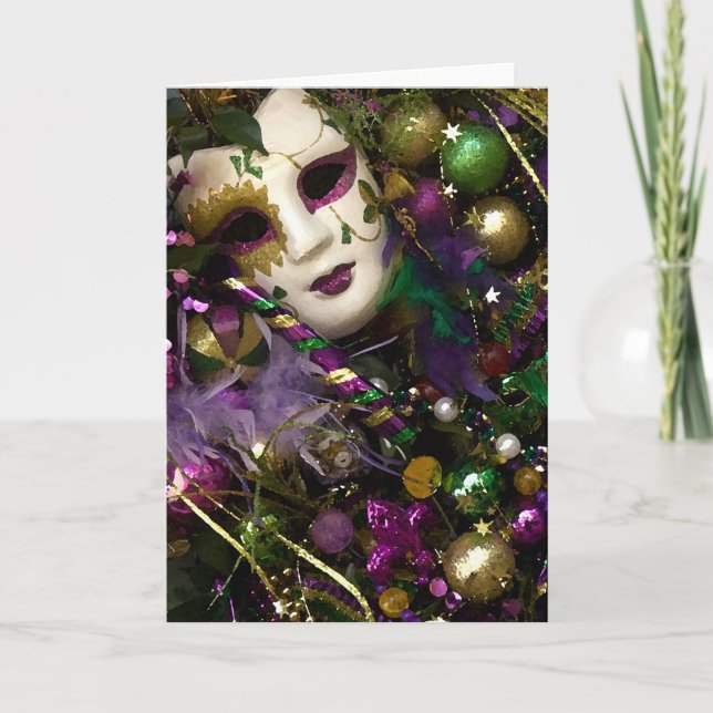 Cartão De Festividades New Orleans Christmas Scenes Blank Greeting Card (Frente)