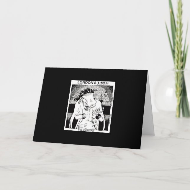 Cartão De Festividades New Orleans Voo Doo Cow Greeting Card (Frente)