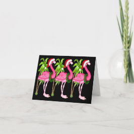 Cartão De Festividades New Pink Flamingo Christmas Cards