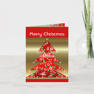 Cartão De Festividades New Red Gold & Green Custom Christmas Cards