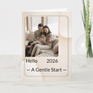 Cartão De Festividades New Year Family Photo Card