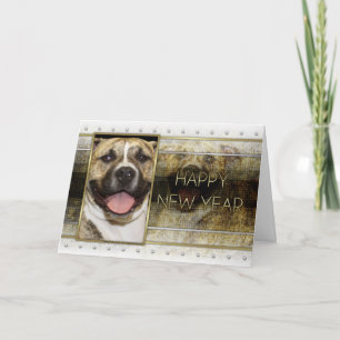 Cartão De Festividades New Year - Golden Elegance - Pitbull Tigger