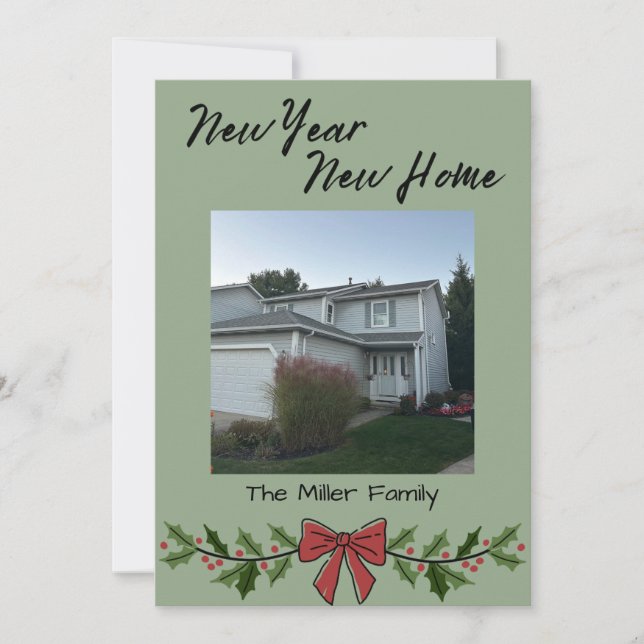 Cartão De Festividades New Year New Home Christmas Card (Frente)