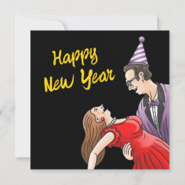 Cartão De Festividades New Year Party Dancing
