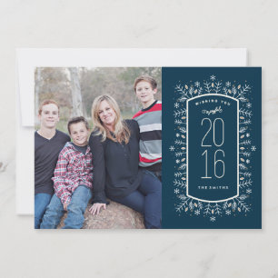 Cartão De Festividades New Year Wish Holiday Photo Card