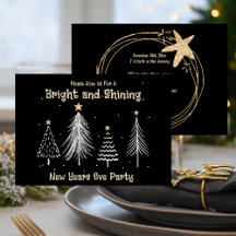 New Years Eve Black and Gold Holiday Party