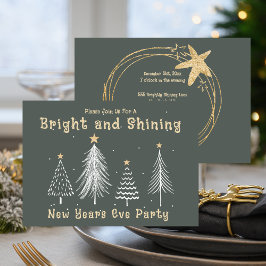 Cartão De Festividades New Years Eve Bright and Shining Holiday Party