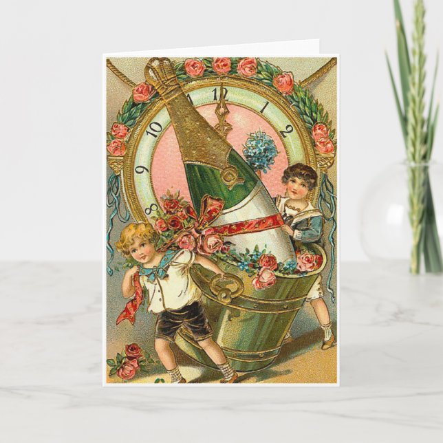 Cartão De Festividades New Years Greeting (Frente)