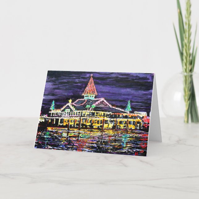 Cartão De Festividades Newport Beach Christmas (Frente)