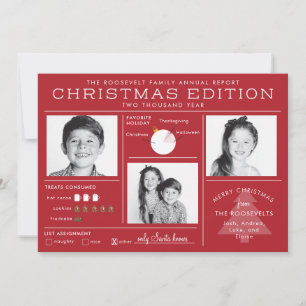 Cartão De Festividades Newsletter de Natal Infográfico Engraçado Natal